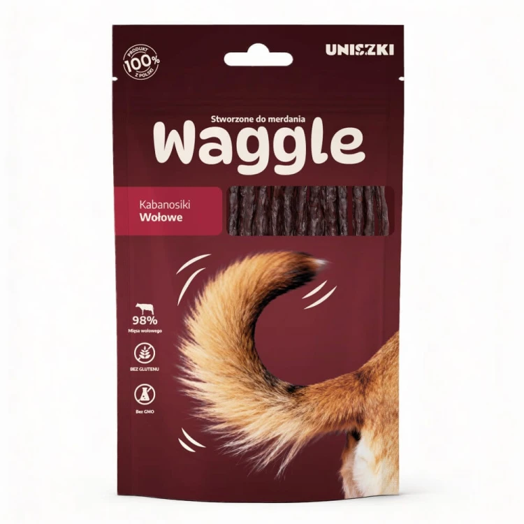 Waggle Kabanosiki wołowe, przysmak dla psa 60g