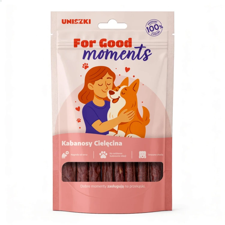For Good Moments Kabanosy, przysmak dla psa Cielęcina 70g