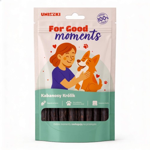 For Good Moments Kabanosy, przysmak dla psa Królik 70g