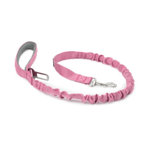 Smycz z amortyzatorem dla psa 130cm  MilooPets - różowa
