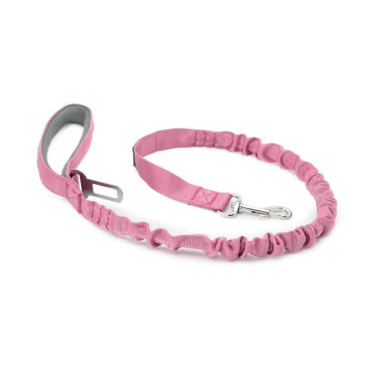 Smycz z amortyzatorem dla psa 130cm  MilooPets - różowa