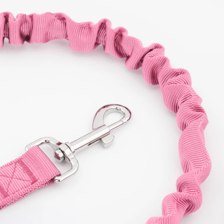 Smycz z amortyzatorem dla psa 130cm  MilooPets - różowa