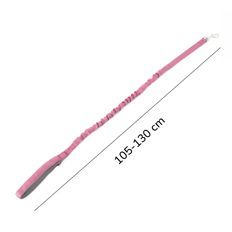 Smycz z amortyzatorem dla psa 130cm  MilooPets - różowa