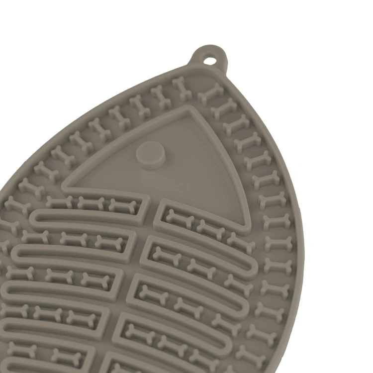 Mata do lizania dla psa lub kota MilooPets RYBKA 16x10cm - brązowa