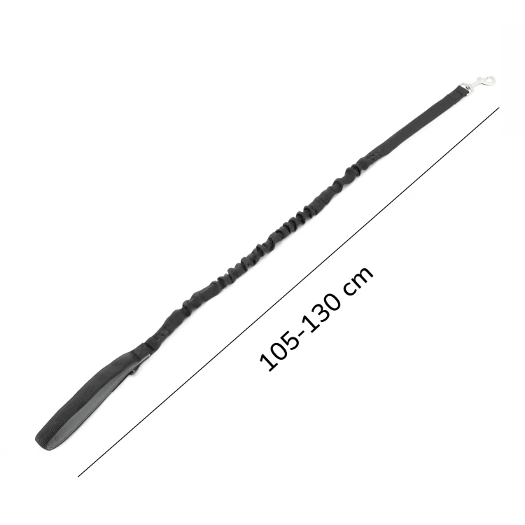 Smycz z amortyzatorem dla psa 130cm  MilooPets - czarna