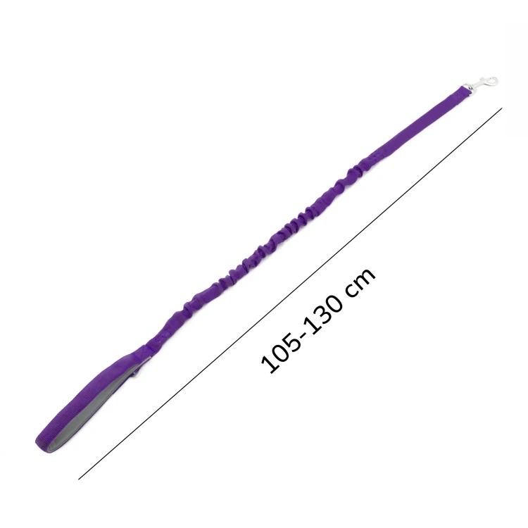 Smycz z amortyzatorem dla psa 130cm  MilooPets - fioletowa
