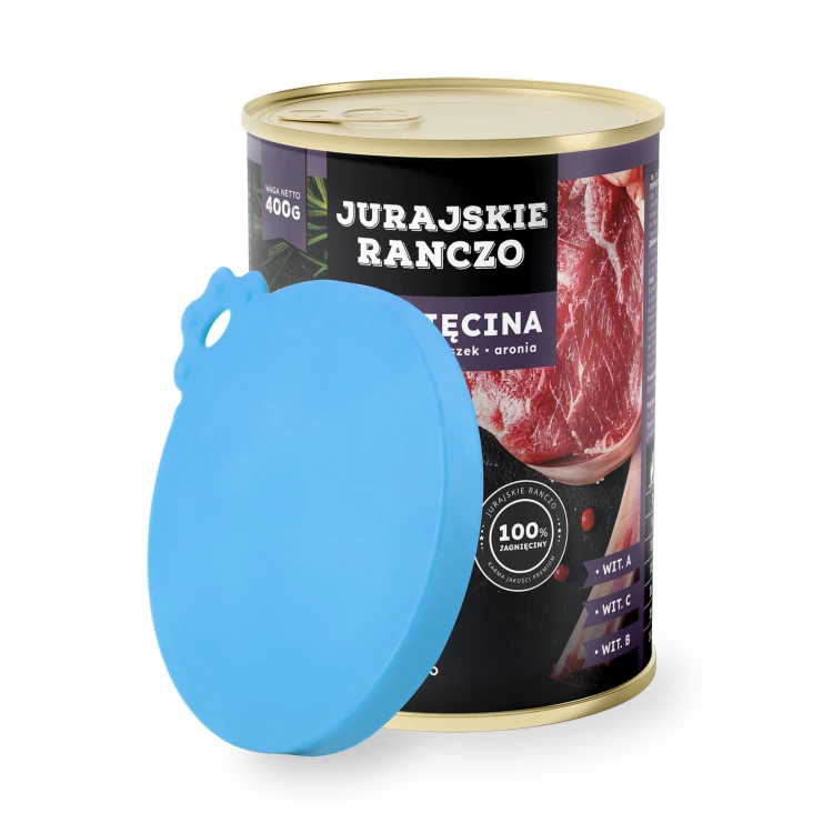Wieczko na puszkę (uniwersalne) MilooPets - niebieskie