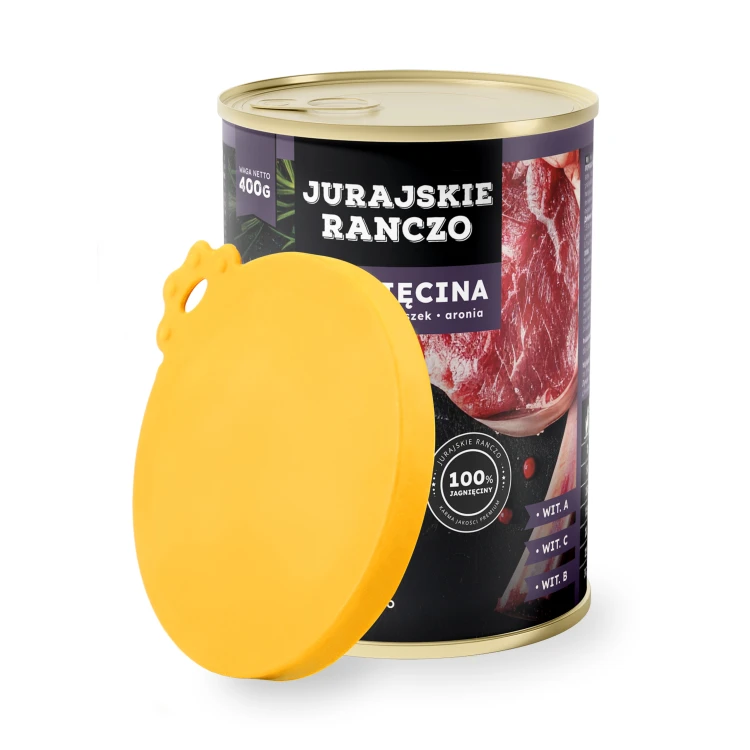 Wieczko na puszkę (uniwersalne) MilooPets - żółte