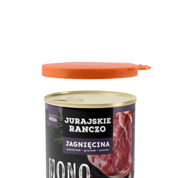 Wieczko na puszkę (uniwersalne) MilooPets - pomarańczowe