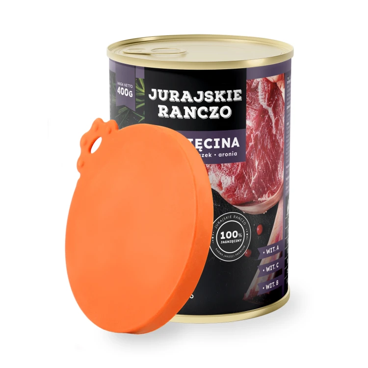 Wieczko na puszkę (uniwersalne) MilooPets - pomarańczowe