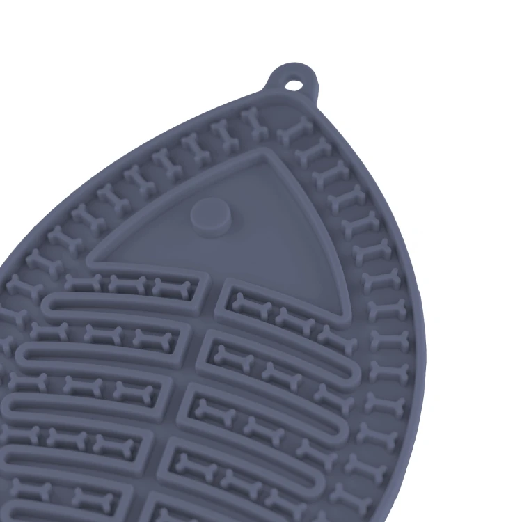 Mata do lizania dla psa lub kota MilooPets RYBKA 16x10cm - granatowa