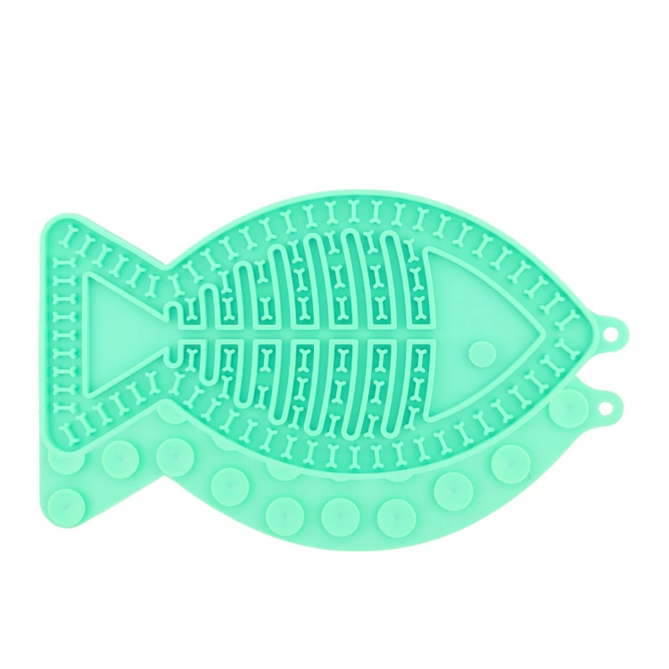Mata do lizania dla psa lub kota MilooPets RYBKA 16x10cm - miętowa
