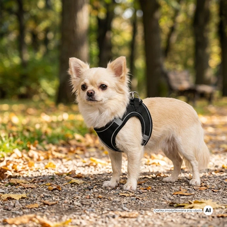 Szelki dla psa bezuciskowe MilooPets XS - czarne