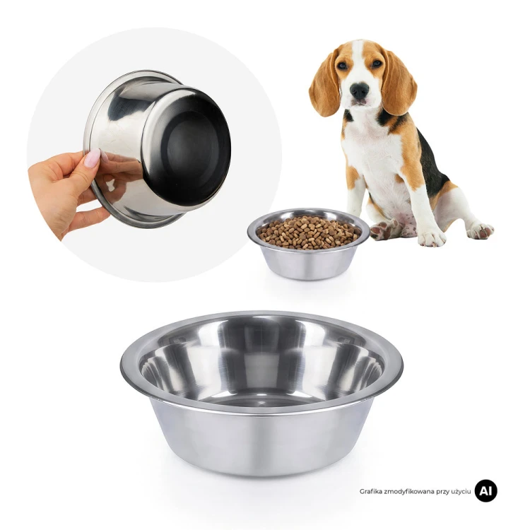 Metalowa miska dla psa MilooPets - 0,8l
