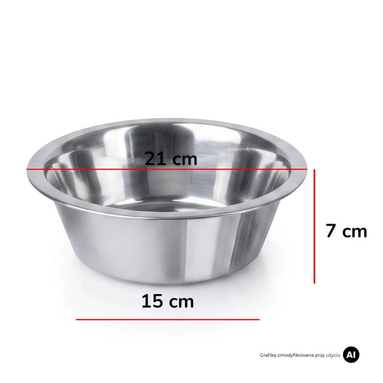 Metalowa miska dla psa MilooPets - 1,5l