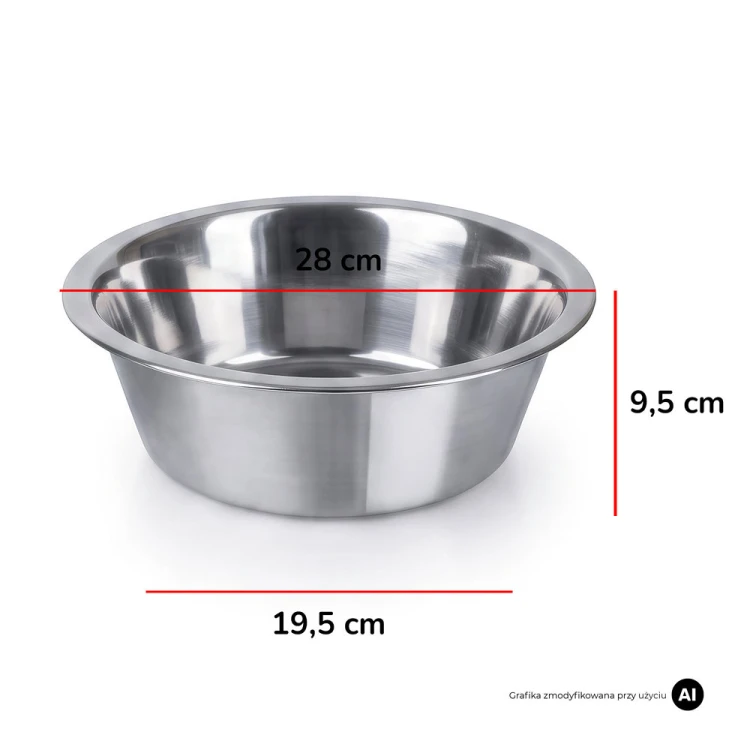 Metalowa miska dla psa MilooPets - 3,5l