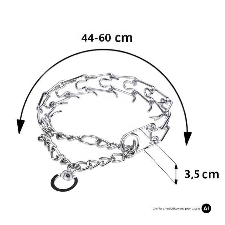 Kolczatka dla psa z zabezpieczeniem 4mm MilooPets - 60 cm