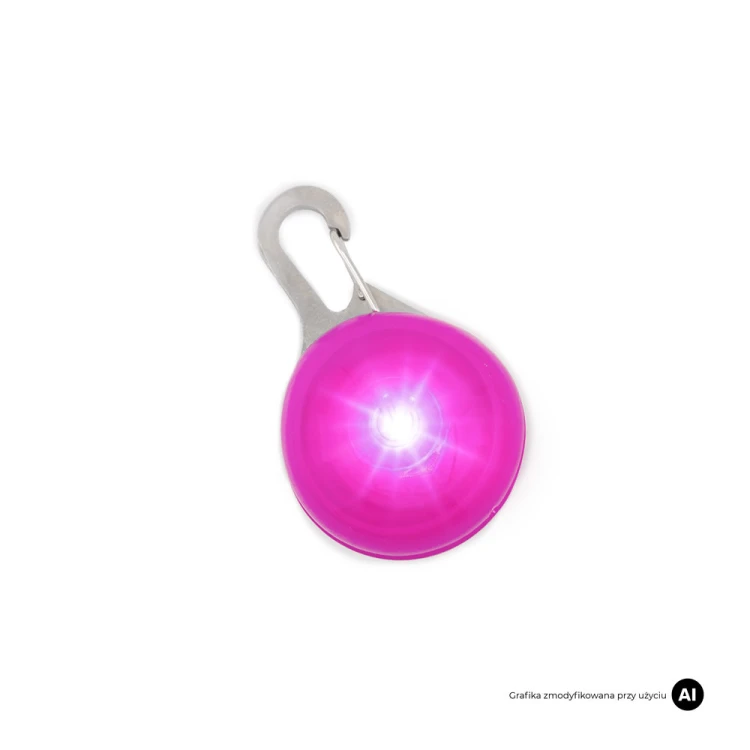 Świecąca lampka LED do obroży dla psa MilooPets - różowa