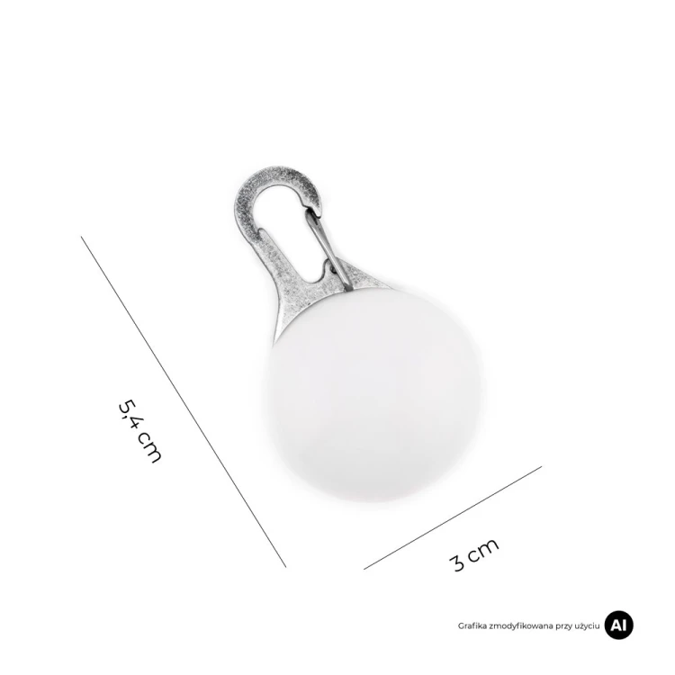 Świecąca lampka LED do obroży dla psa MilooPets - biała