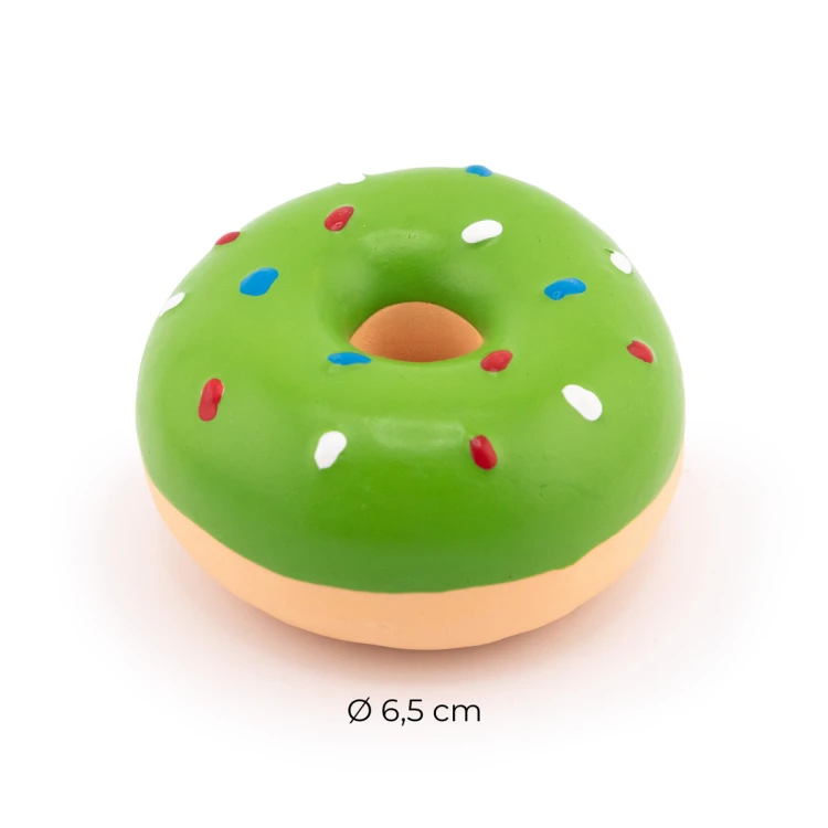 Zabawka dla psa piszcząca Donut YOKA - zielona