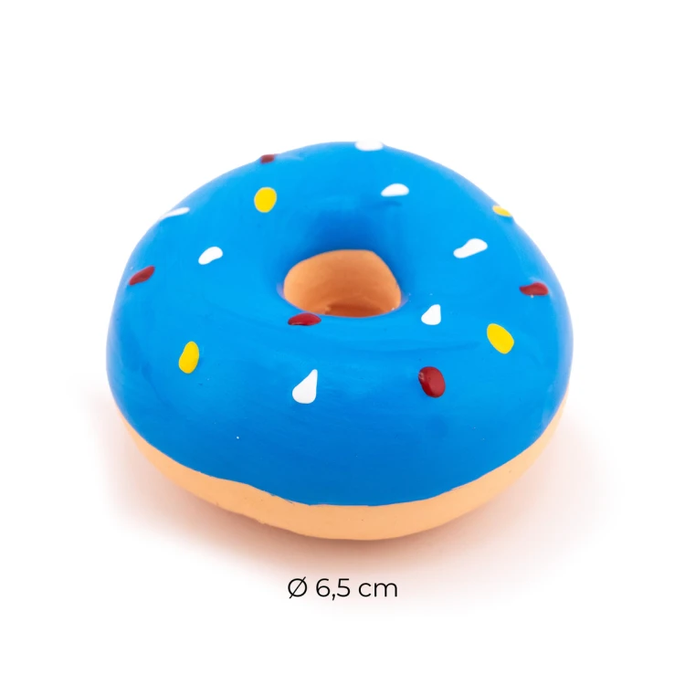 Zabawka dla psa piszcząca Donut YOKA - niebieska