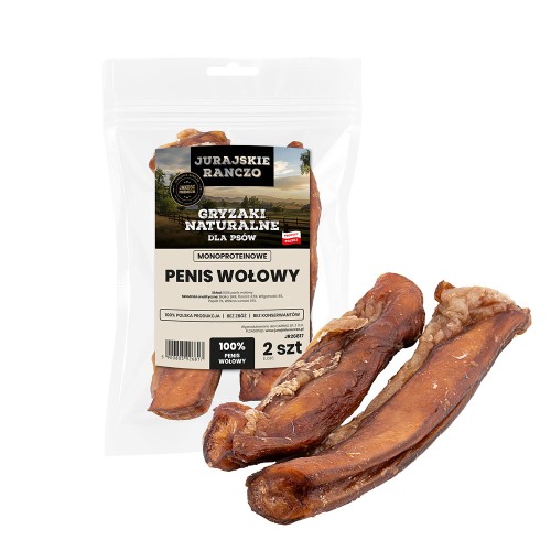 Naturalny gryzak Penis wołowy Jurajskie Ranczo - 2 szt