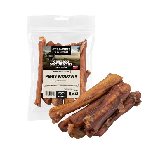 Naturalny gryzak Penis wołowy Jurajskie Ranczo - 5 szt
