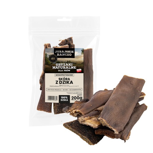 Naturalny gryzak Skóra z dzika Jurajskie Ranczo - 200g
