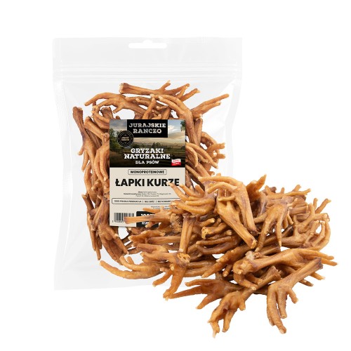 Naturalny gryzak Łapki kurze Jurajskie Ranczo - 500g