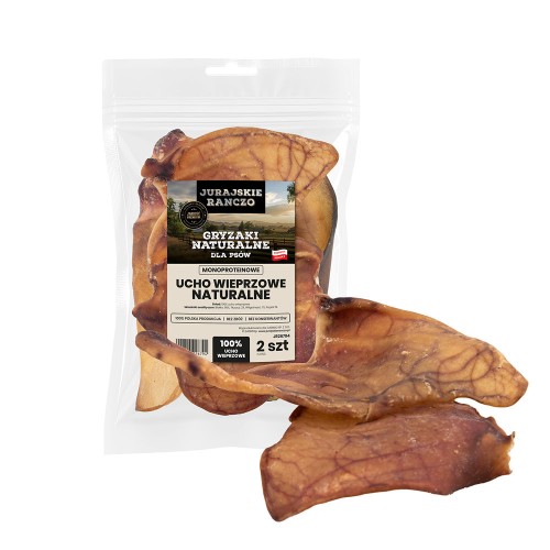 Naturalny gryzak Ucho wieprzowe naturalne Jurajskie Ranczo - 2 szt