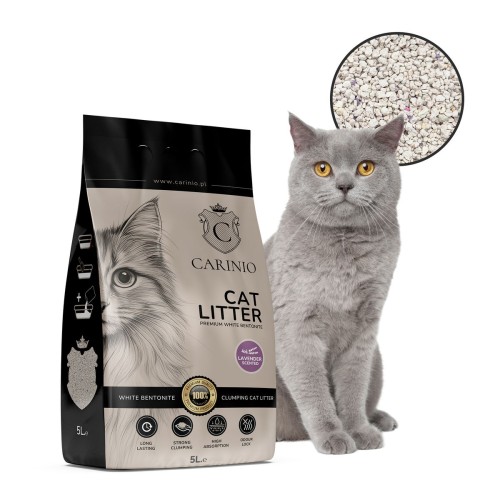 Żwirek bentonitowy Carinio Lavender 5l