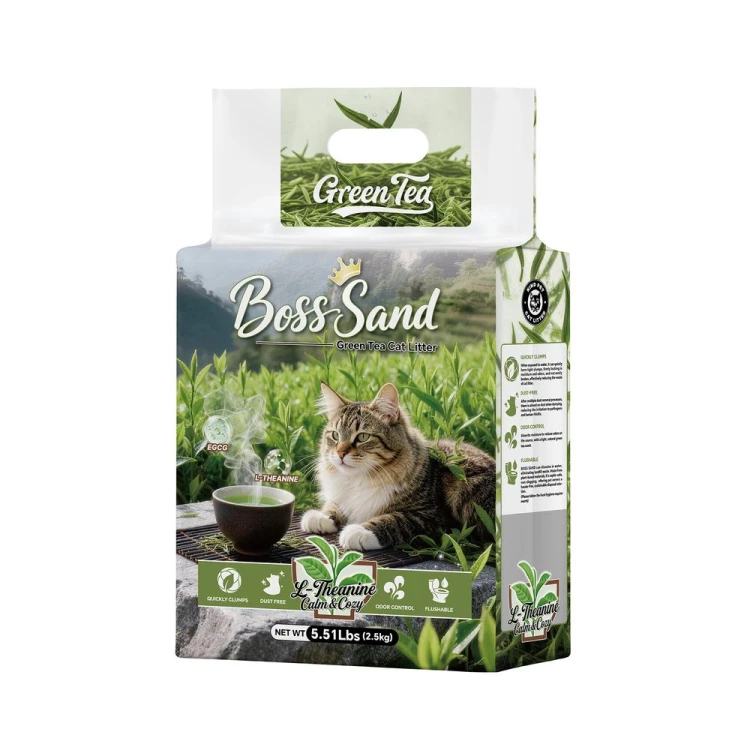 Żwirek naturalny Carinio Boss Sand Green Tea 2,5kg
