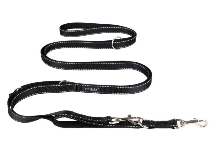 Smycz 8in1 Reflective XL Czarny