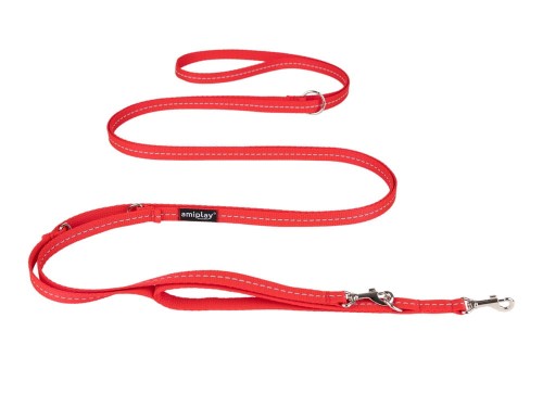 Smycz 8in1 Reflective M Czerwony