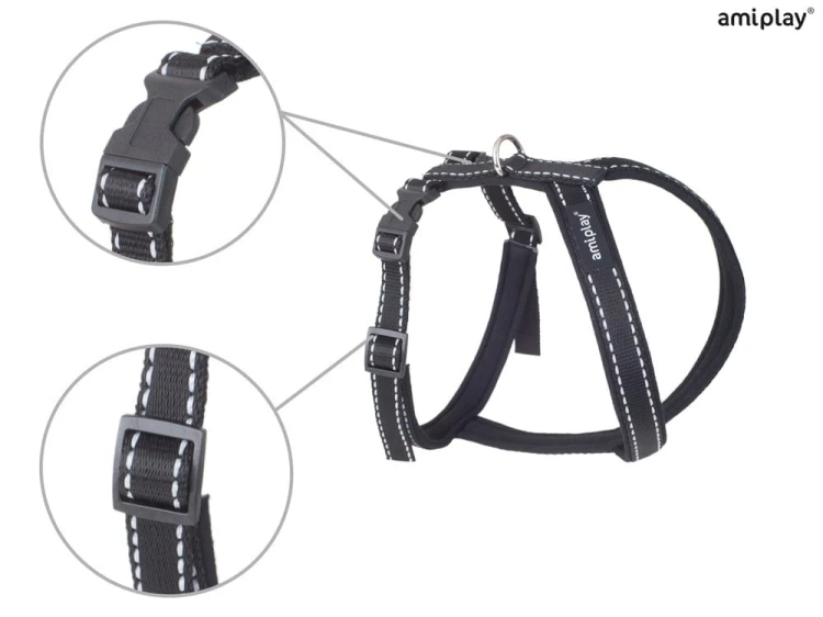 Szelki  Grand Soft Reflective XL Czarny