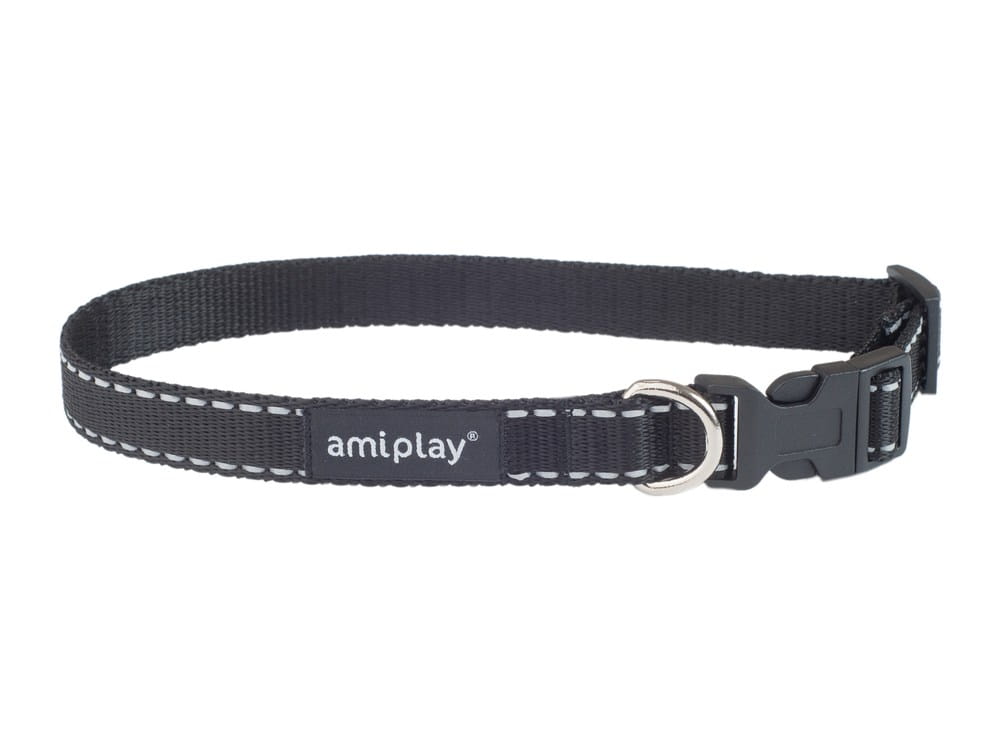 Obroża regulowana Reflective L Czarny