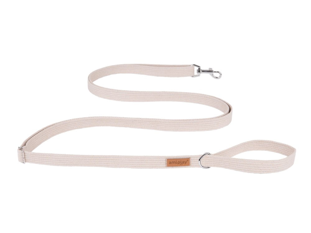 Smycz Easy Fix Cotton M 160-300cm Beżowy