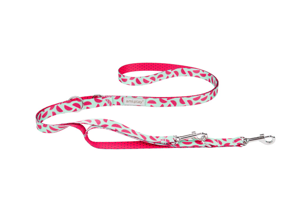 Smycz 7in1 Be Happy M 1-2m Watermelon