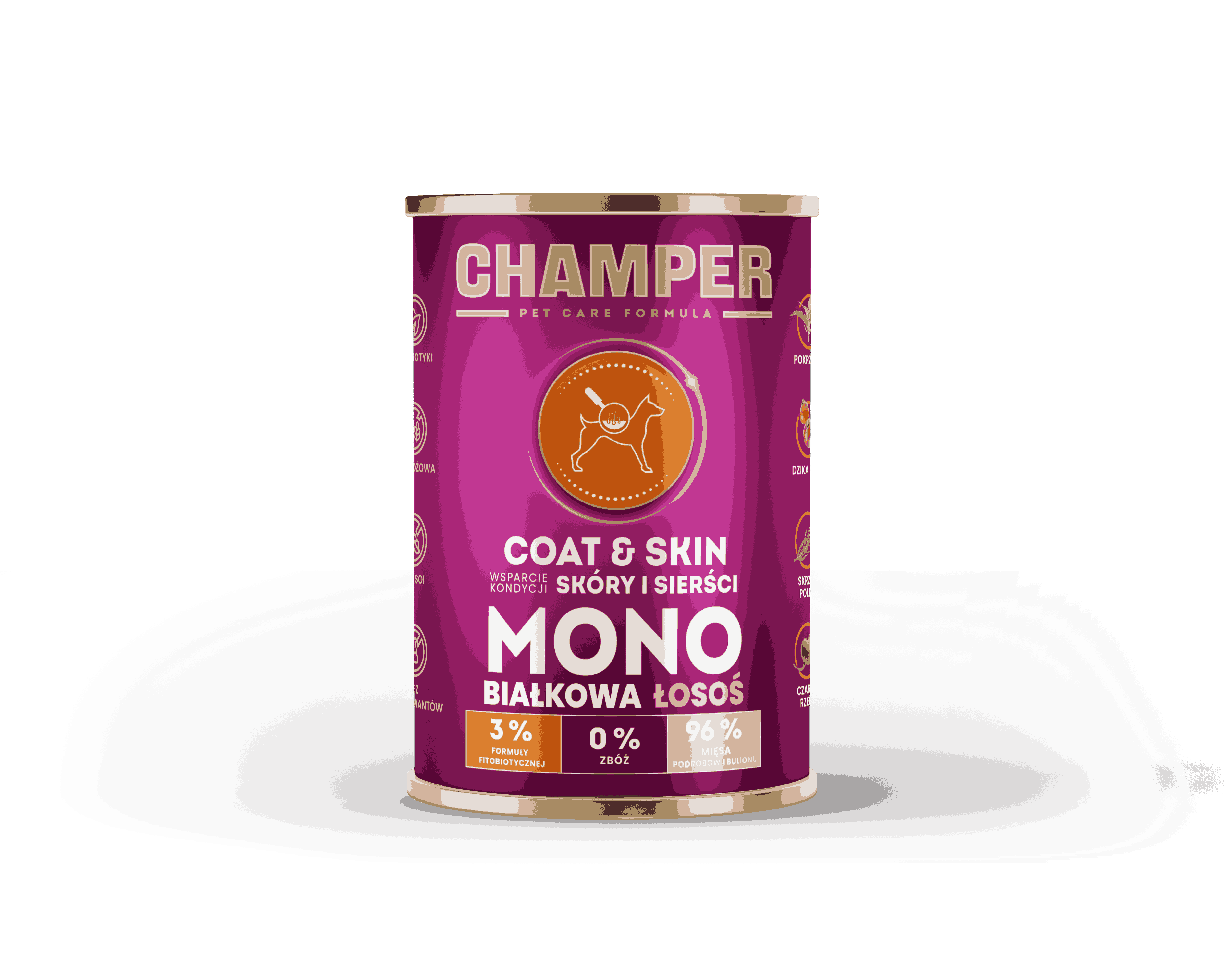 CHAMPER COAT&SKIN MONOBIAŁKOWA łosoś 400g
