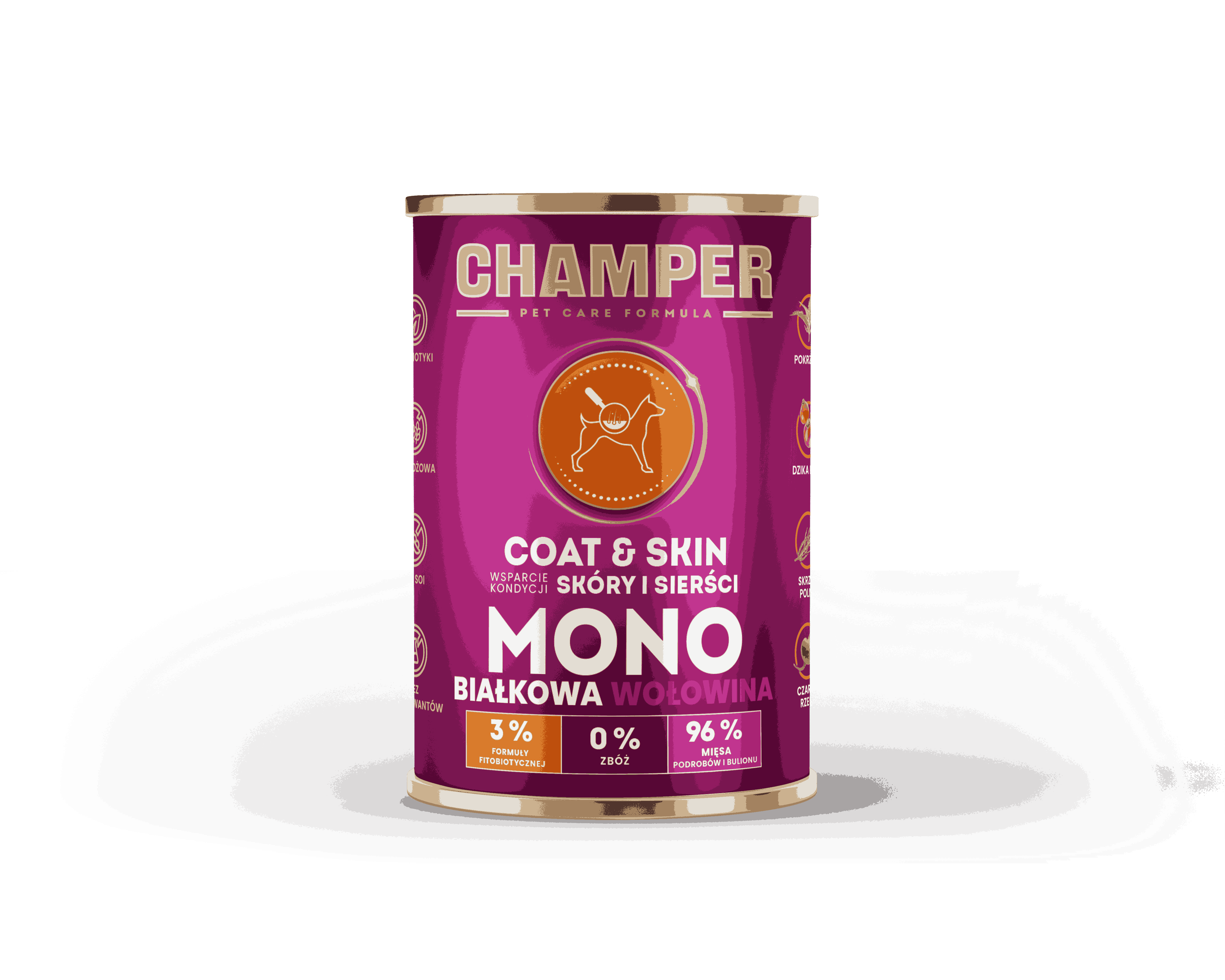 CHAMPER COAT&SKIN MONOBIAŁKOWA wołowina 400g