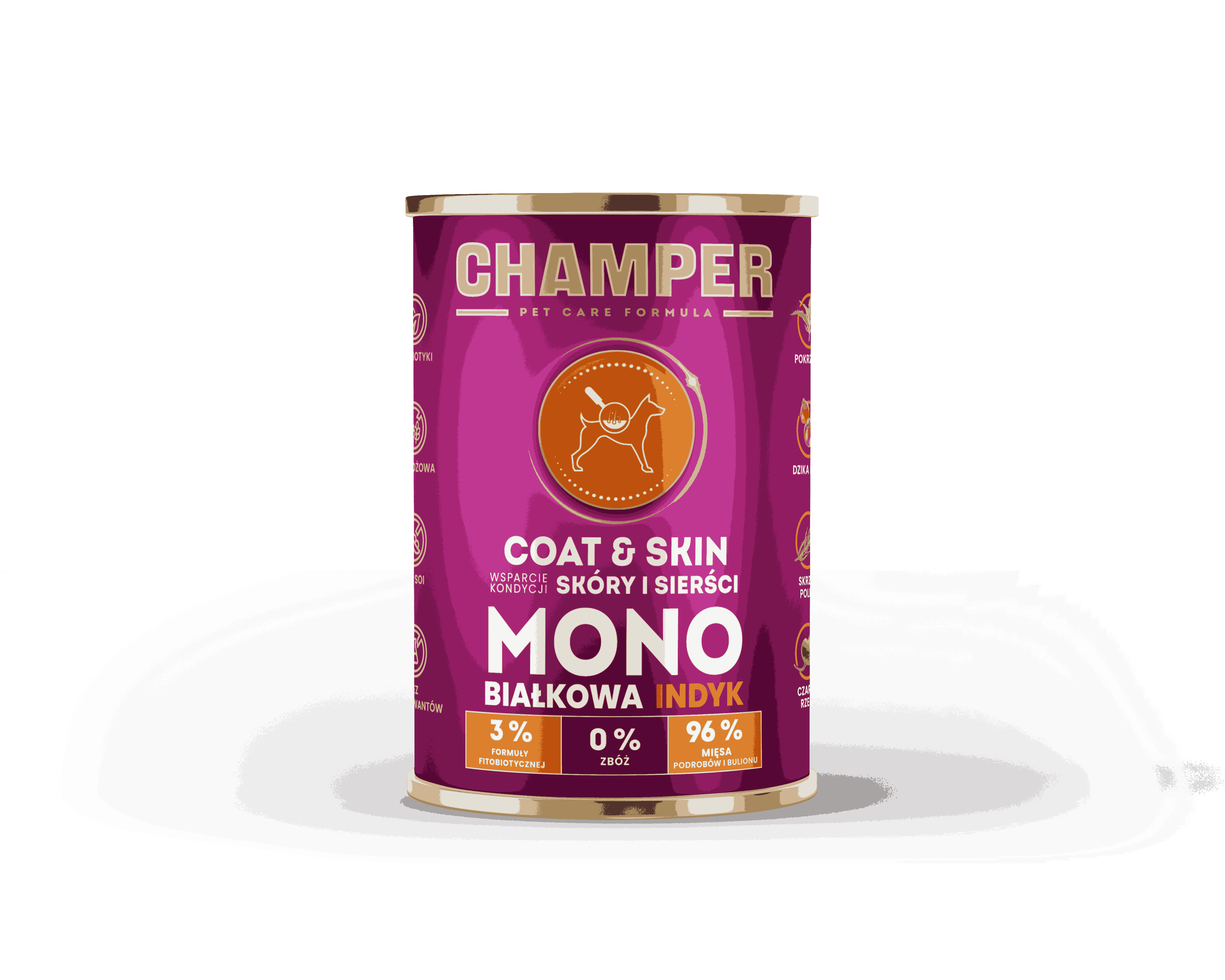 CHAMPER COAT&SKIN MONOBIAŁKOWA indyk 400g