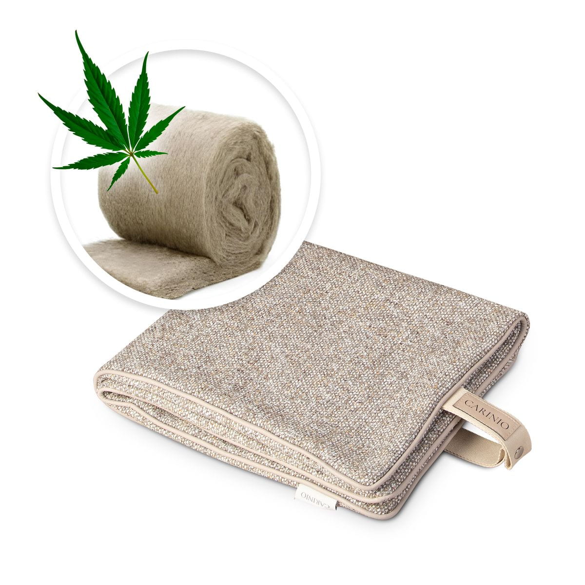 Mata podróżna / na kanapę NAP (HEMP) z naturalnym wypełnieniem konopnym Sand — zdjęcie 2