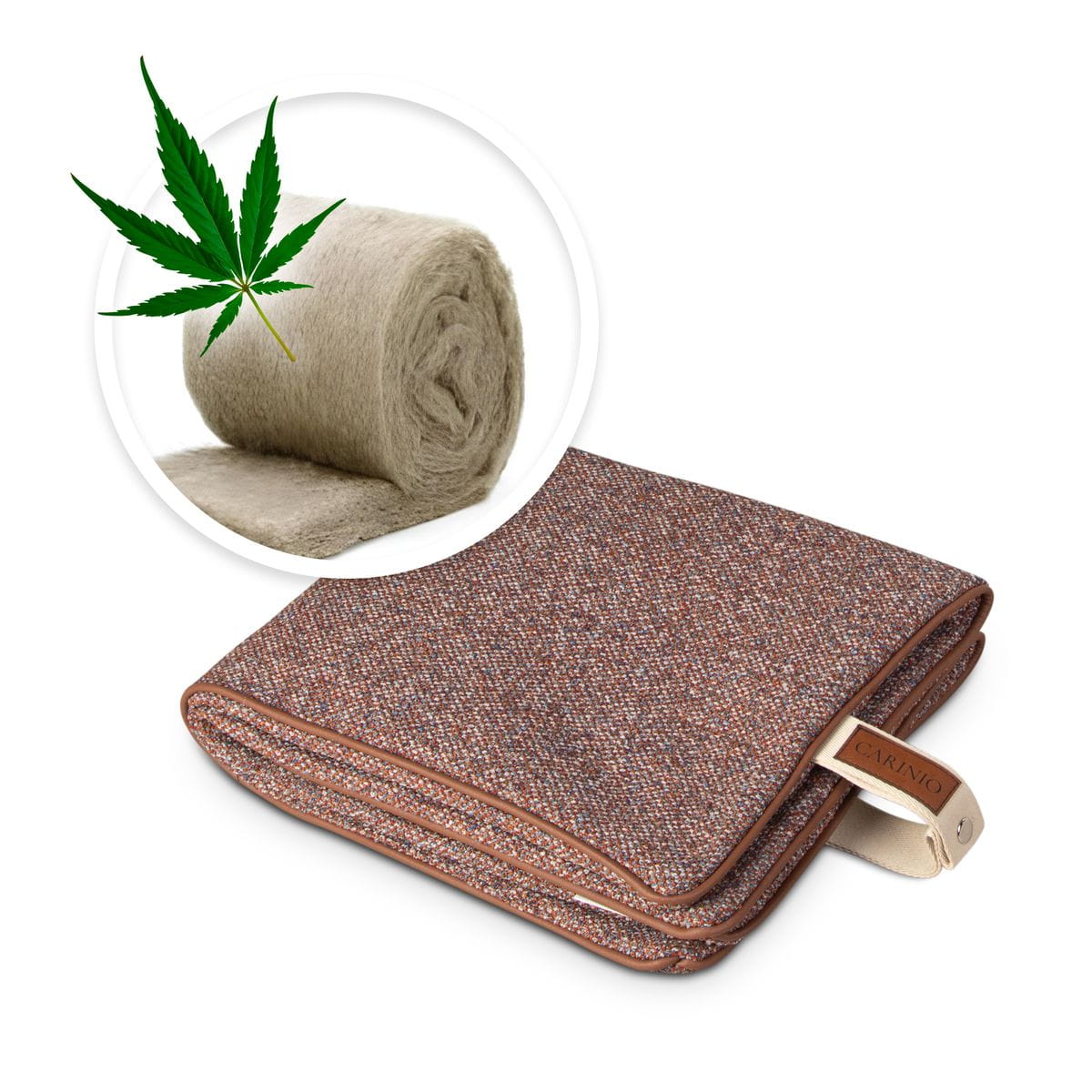 Mata podróżna / na kanapę NAP (HEMP) z naturalnym wypełnieniem konopnym Coral — zdjęcie 2