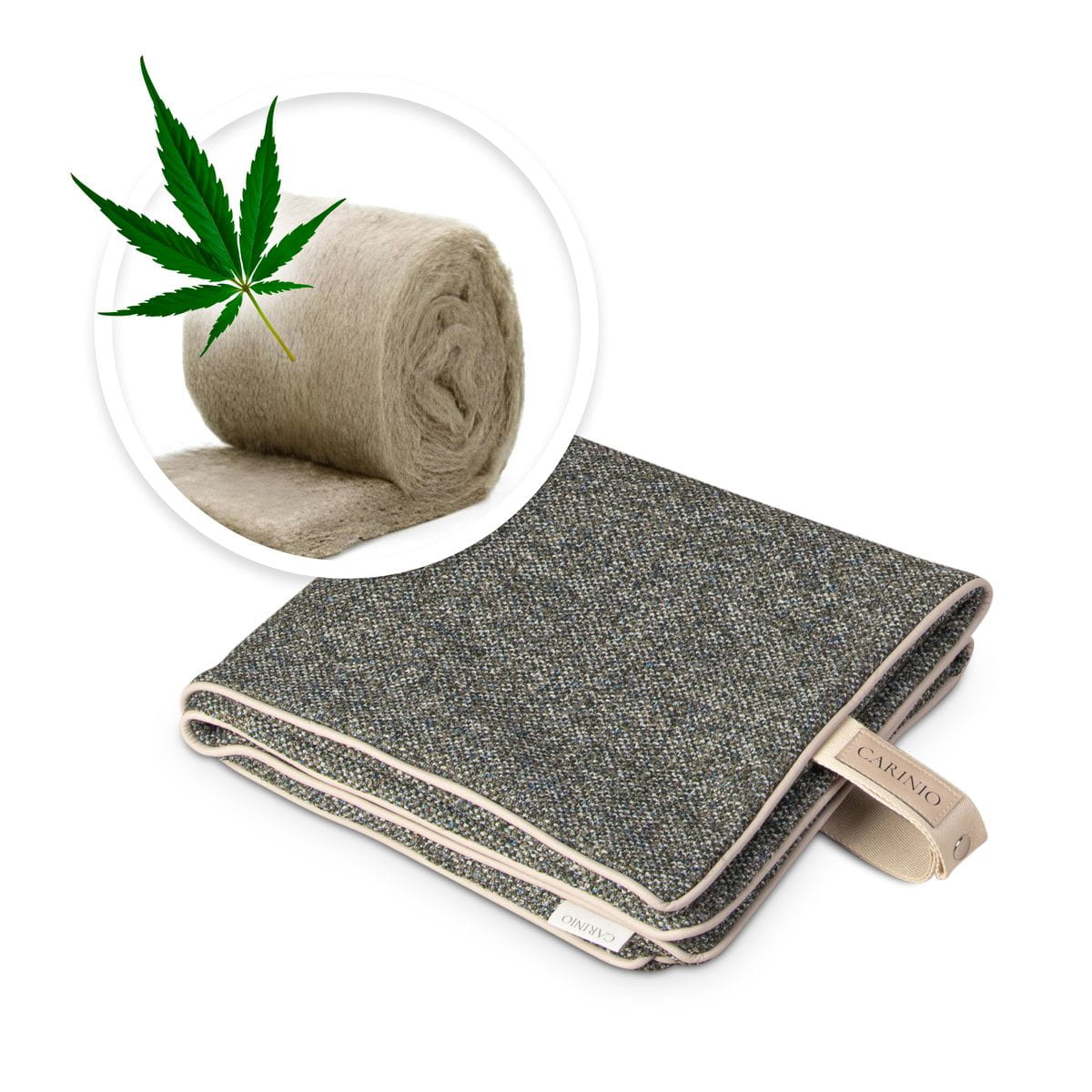 Mata podróżna / na kanapę NAP (HEMP) z naturalnym wypełnieniem konopnym Forest — zdjęcie 2