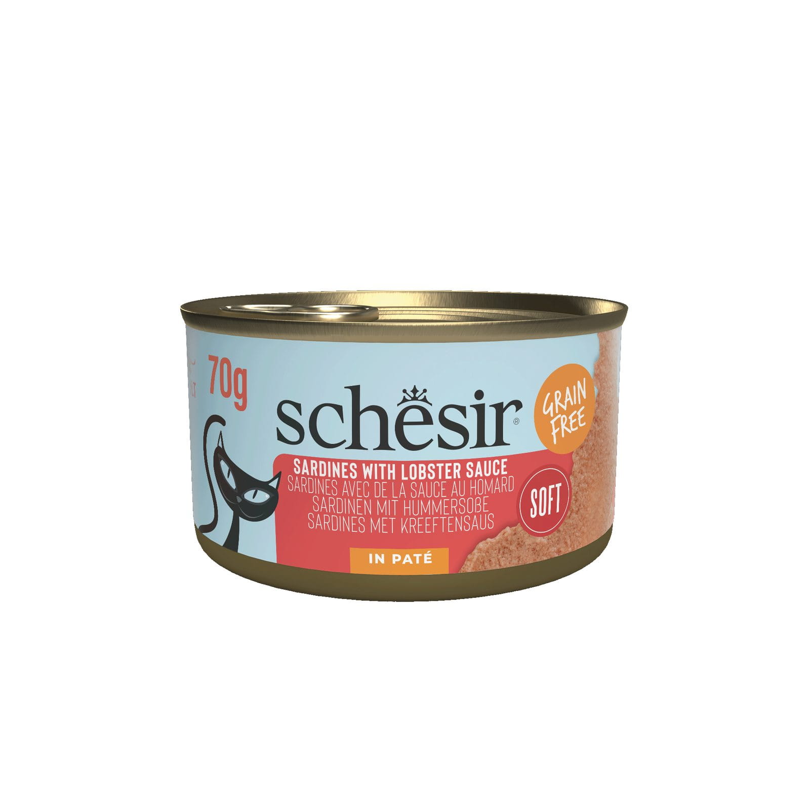 Cat Can Grill, karma mokra, dla kota, pasta z sardynek w sosie z homara, 70g, puszka