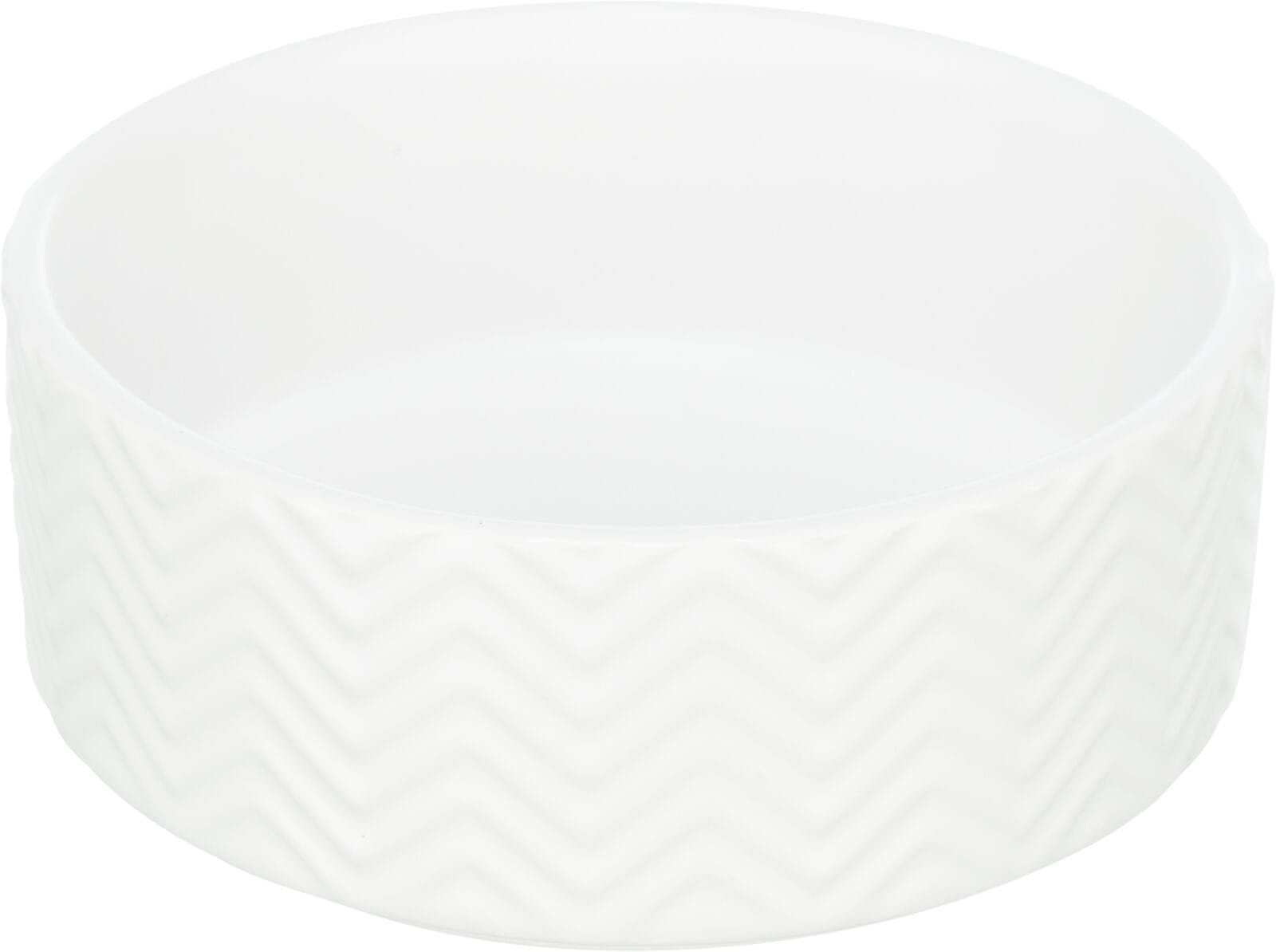 Miska ceramiczna, dla psa/kota, biała, 0.4 l/? 13 cm