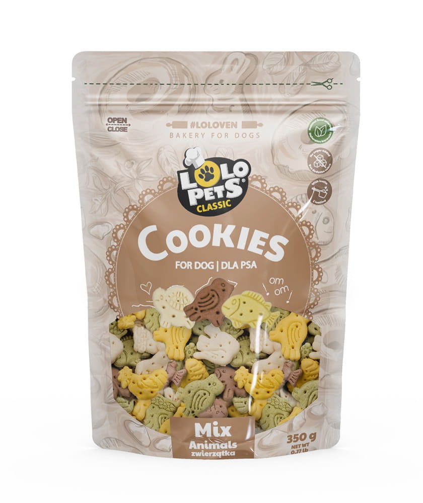 CIASTKA DLA PSA ZWIERZĄTKA MIX W FOLII DOYPACK 350g
