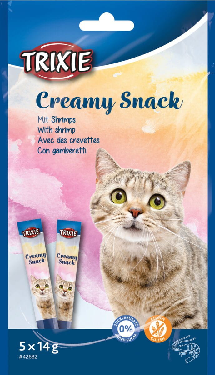 Creamy snack tuńczyk i krewetki, przysmak, dla kota, 5 x 14 g