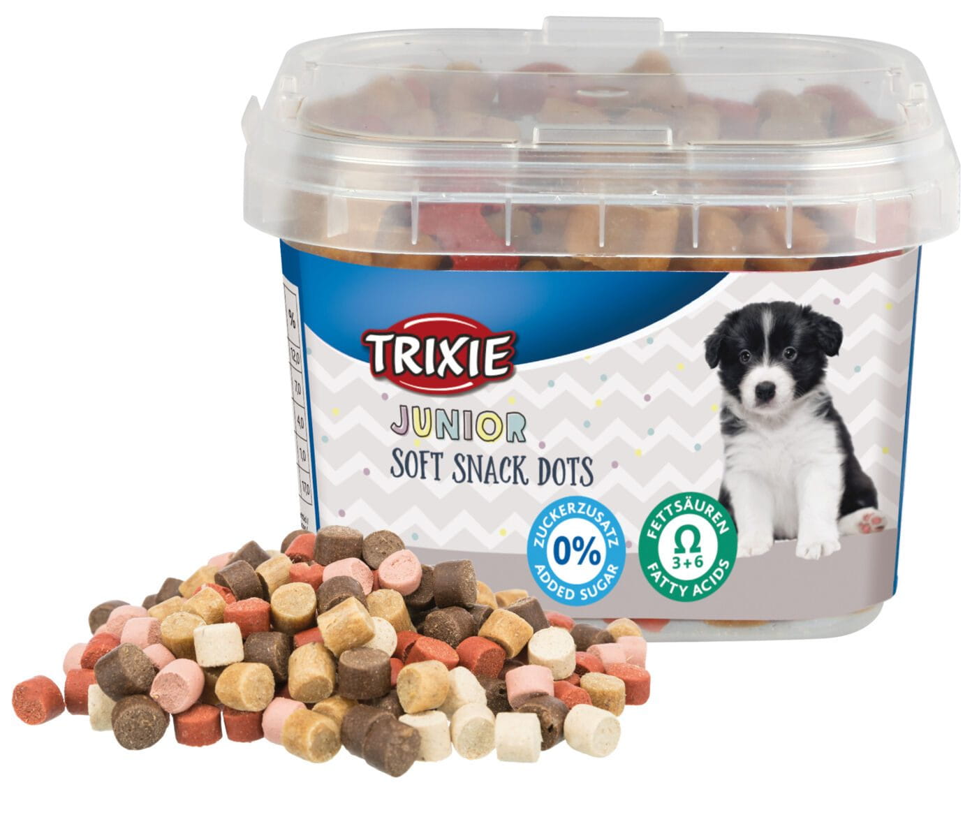 Miękkie przysmaki Junior Dots, z Omega-3, 140 g