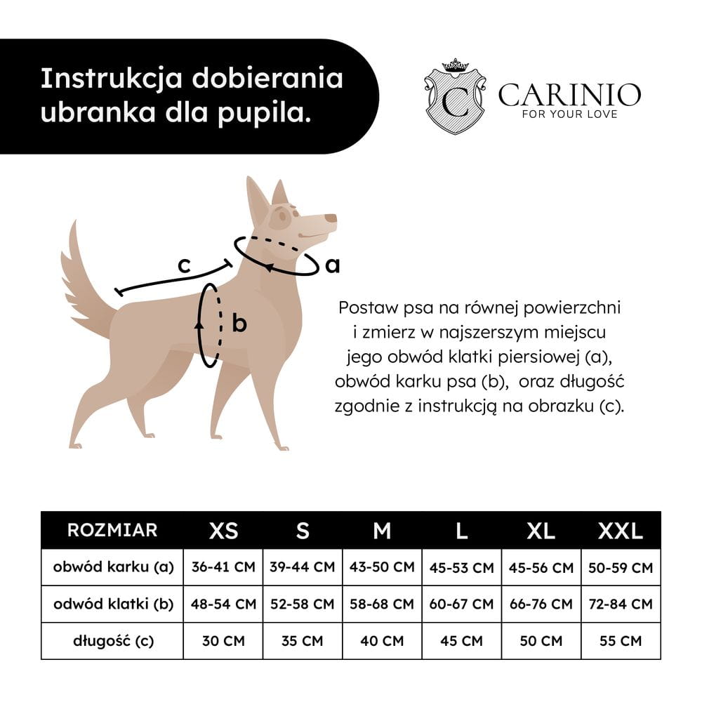 Pikowana kurtka dla psa POLAR HIKE z miękkim polarem od spodu